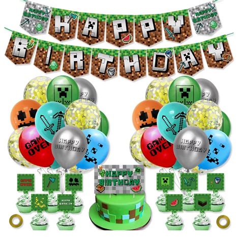 walmart minecraft party favors|136pcs minecraft party supplies.